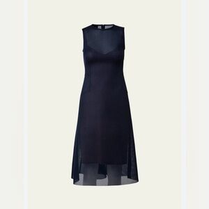 Akris New Sleeveless Techno Grid Midi Dress Size US 6 $2,390.00